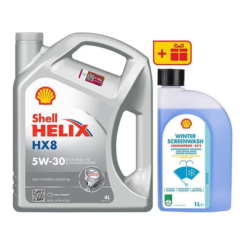 Промонабор Shell Helix HX8 5W-30 4л + Shell Winter Screenwash 1 л (ТОВ-У512760) Промонабор Shell Helix HX8 5W-30 4л + Shell Winter Screenwash 1 л (ТОВ-У512760)