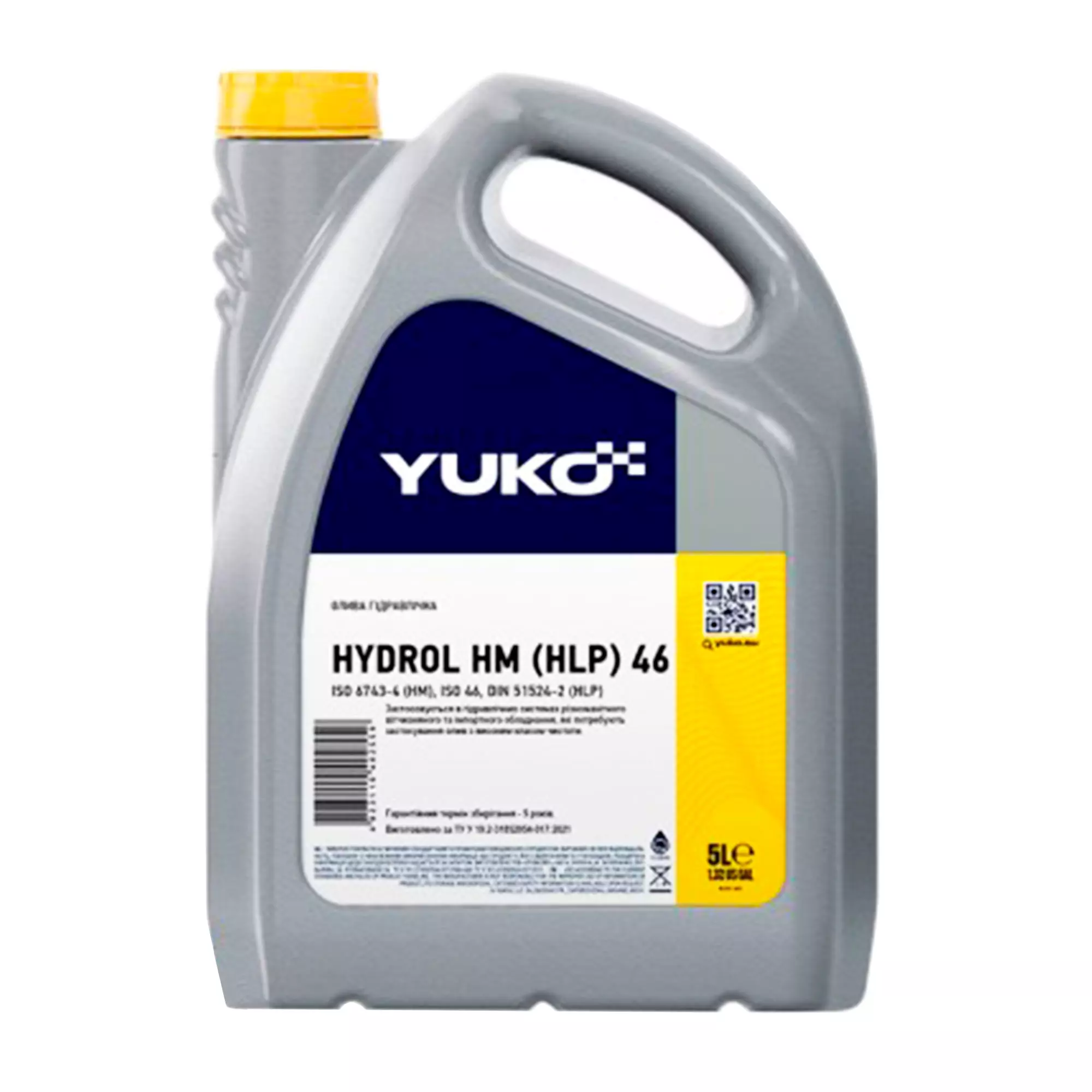 Промышленное гидравлическое масло Yuko ВHYDROL HLP 46 5л (4823110402559) Промышленное гидравлическое масло Yuko ВHYDROL HLP 46 5л (4823110402559)
