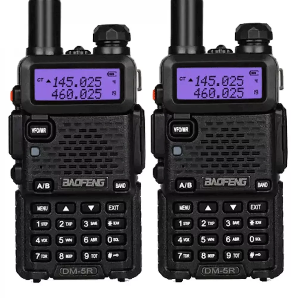 Рація Baofeng DM-5R Forest (5W, VHF, UHF, 136-174, 400-480MHz, до 16км, 512 канал., АКБ), 2шт, чорна (159-1033_2_F) Рація Baofeng DM-5R Forest (5W, VHF, UHF, 136-174, 400-480MHz, до 16км, 512 канал., АКБ), 2шт, чорна (159-1033_2_F)