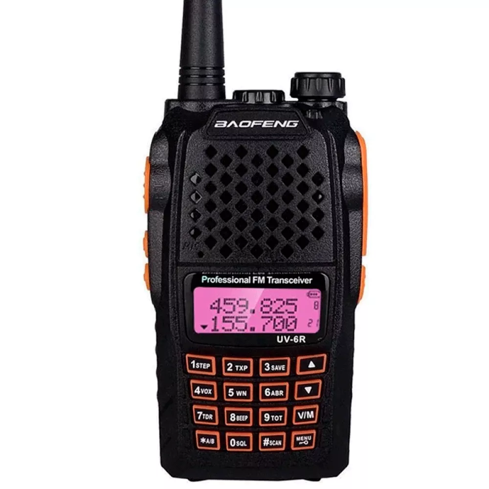 Рация Baofeng UV-6R (5W,136-174, 400-470 MHz, до 16 км, 128 каналов), черная (159-1031)