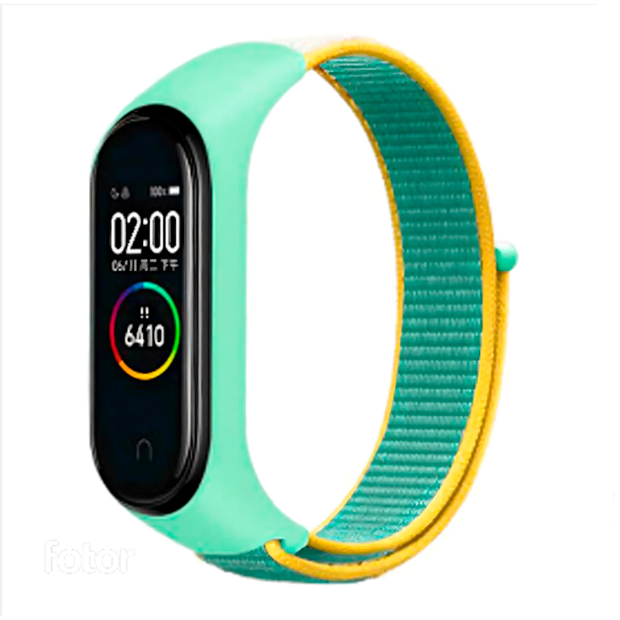 Ремінець BeCover Nylon Style для Xiaomi Mi Smart Band 5/6 Green/Yellow (705420)