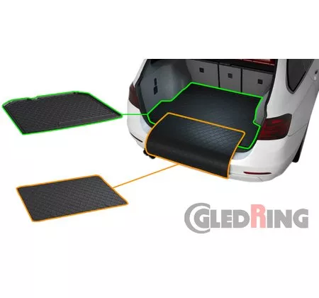 Резиновые коврики в багажник Gledring для Audi Q3 (mkI) 2011-> (trunk) (GR 1118)