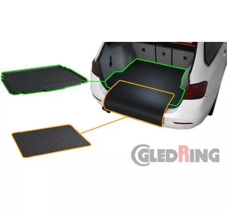 Резиновые коврики в багажник Gledring для Volkswagen T-Roc 2018-> (without spare tyre)(trunk) (GR 1037)