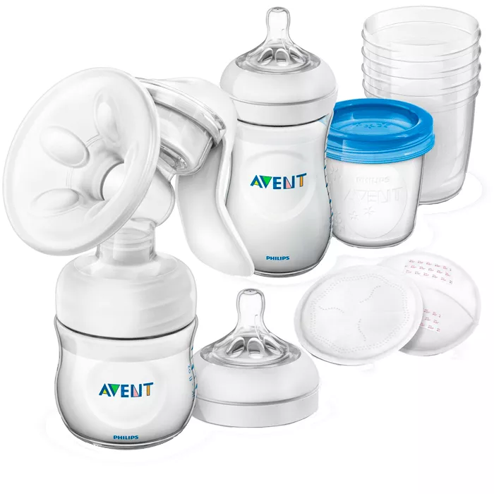 Ручний молоковідсмоктувач Philips Avent Natural, з набором для зберігання (SCD221/00) Ручний молоковідсмоктувач Philips Avent Natural, з набором для зберігання (SCD221/00)