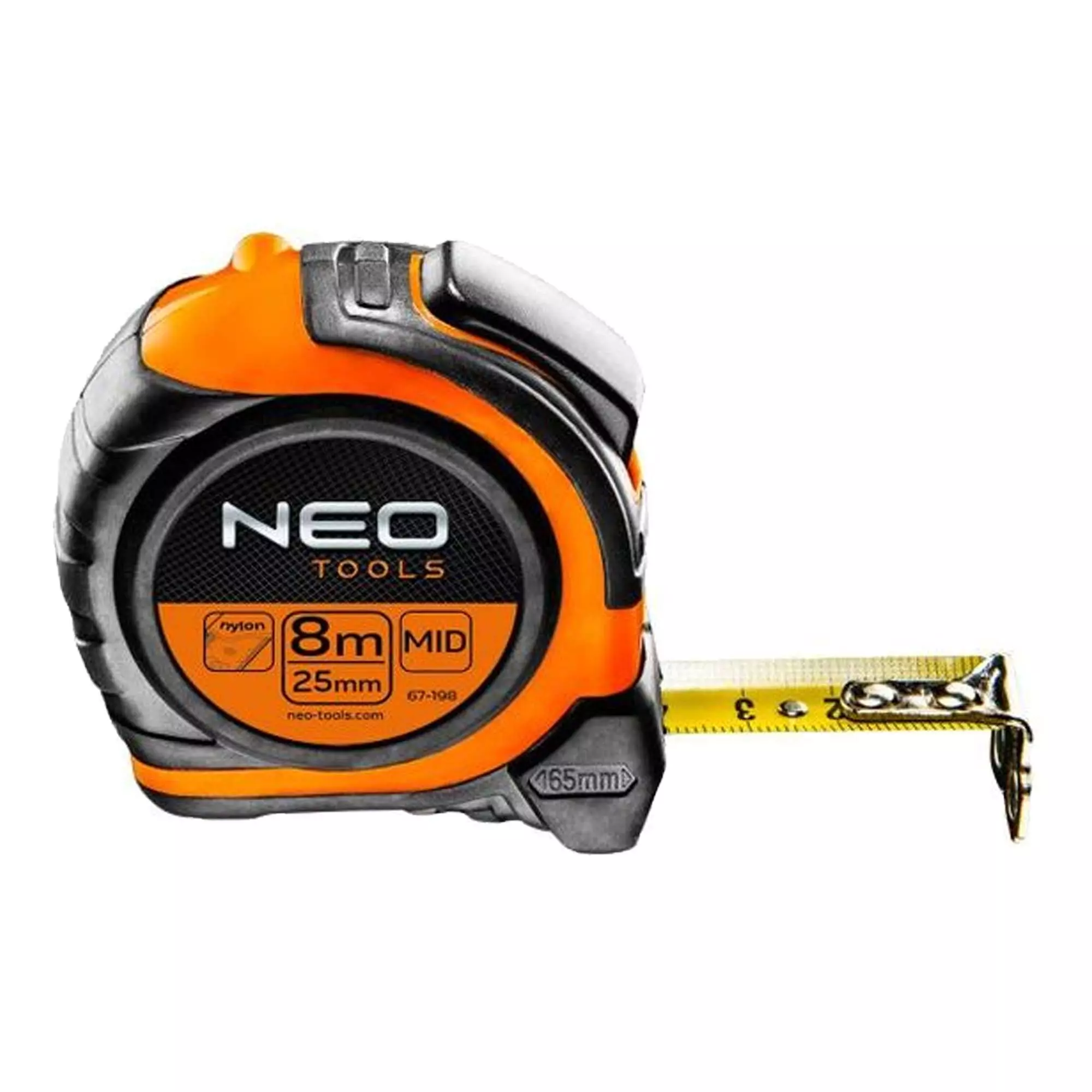 Рулетка NEO TOOLS, стальная лента 8 м x 25 мм, магнит, двусторонняя печать (67-198) Рулетка NEO TOOLS, стальная лента 8 м x 25 мм, магнит, двусторонняя печать (67-198)