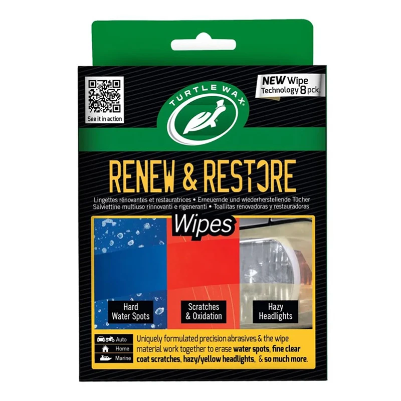 Салфетка-реставратор Turtle Wax Renew&Restore Wipes для кузова и стекол от гравия 8 шт (54747)