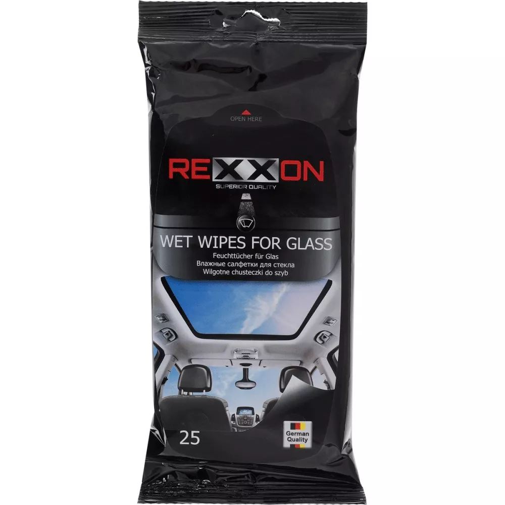 Салфетки для стекла REXXON 25шт (2-1-1-1-1) (524134)
