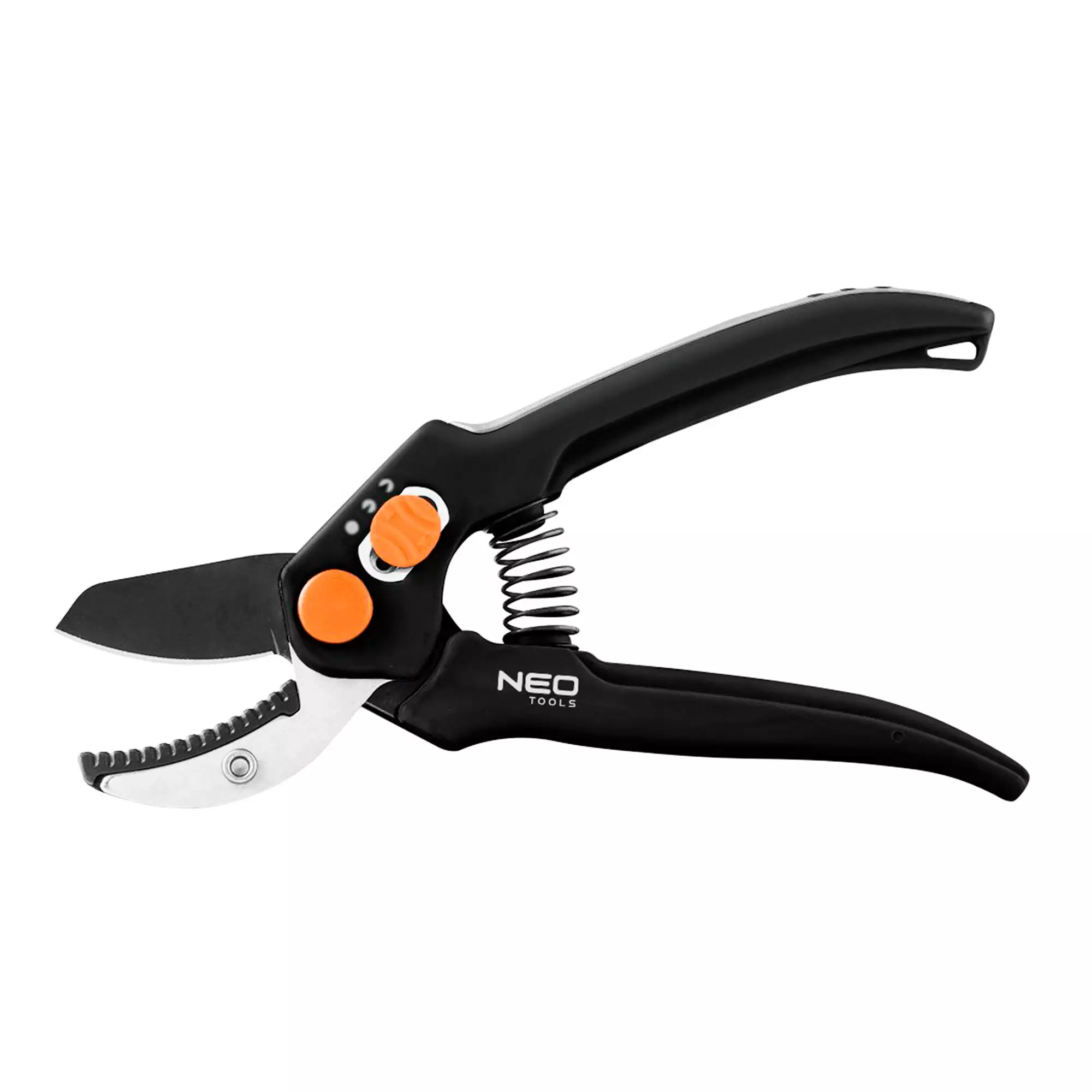 Секатор с наковальней NEO TOOLS 185 мм, диапазон до 15 мм, регулируемый шаг (15-201) Секатор с наковальней NEO TOOLS 185 мм, диапазон до 15 мм, регулируемый шаг (15-201)