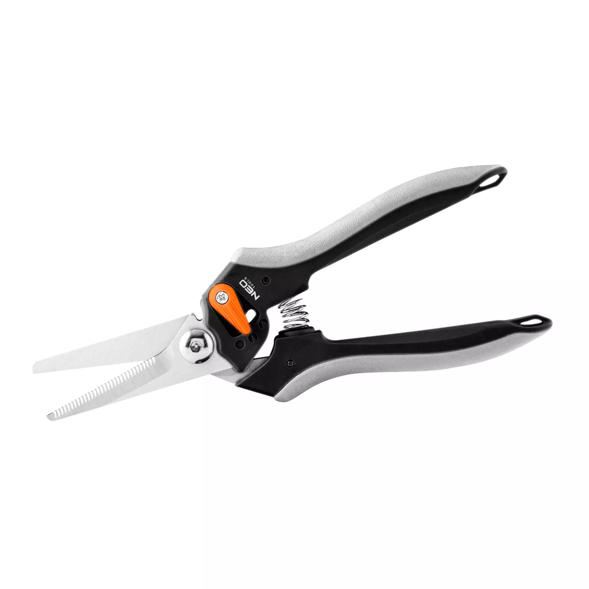 Секатор универсальный NEO TOOLS, общая длина 210 мм, диапазон до 6 мм, регулируемое расстояние (15-208)