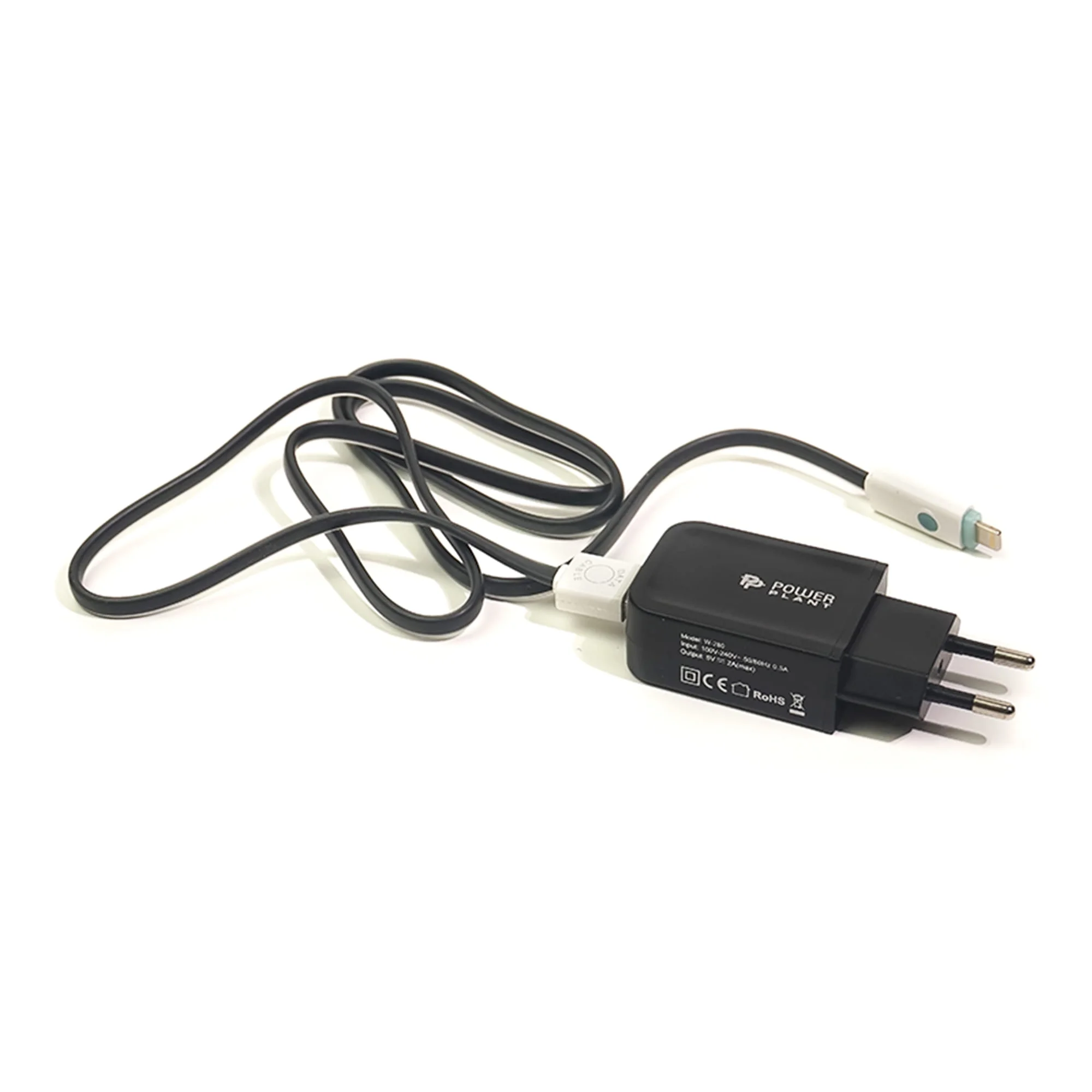 Зарядний пристрій PowerPlant W-280 USB 5V 2A Lightning LED (SC230020) Зарядний пристрій PowerPlant W-280 USB 5V 2A Lightning LED (SC230020)