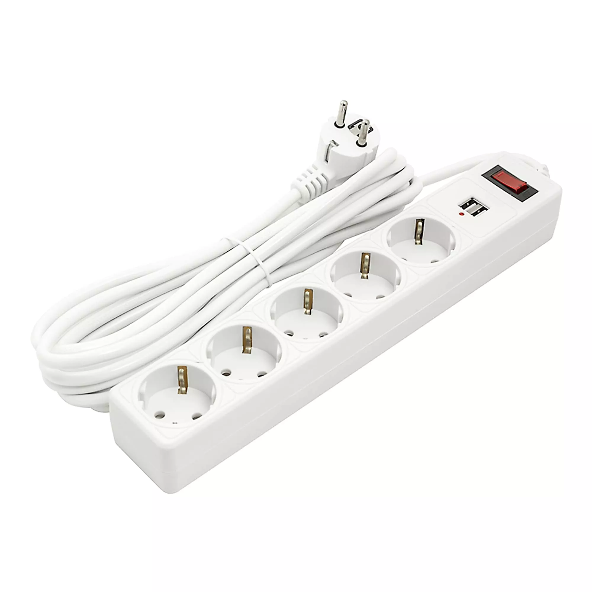 Сетевой фильтр PowerPlant 5 м, 5 розетки 2xUSB 2.1A (JY-1056U/5) (PPSA10M50S5U) Сетевой фильтр PowerPlant 5 м, 5 розетки 2xUSB 2.1A (JY-1056U/5) (PPSA10M50S5U)