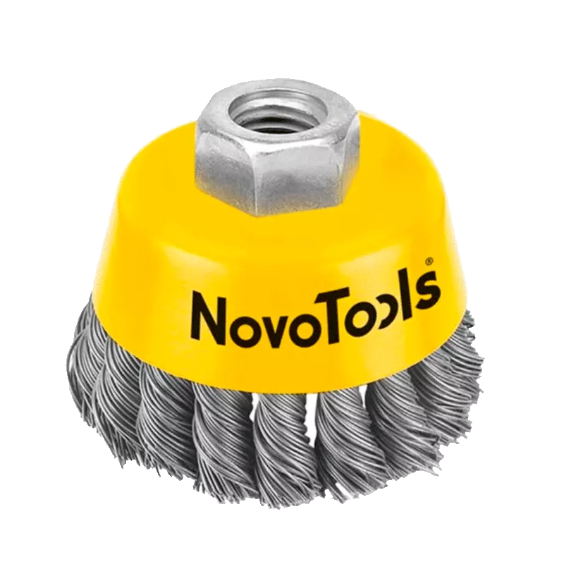 Щетка торцевая NovoTools плетеная сталь 100 мм (NTWB10014ST)(132848)