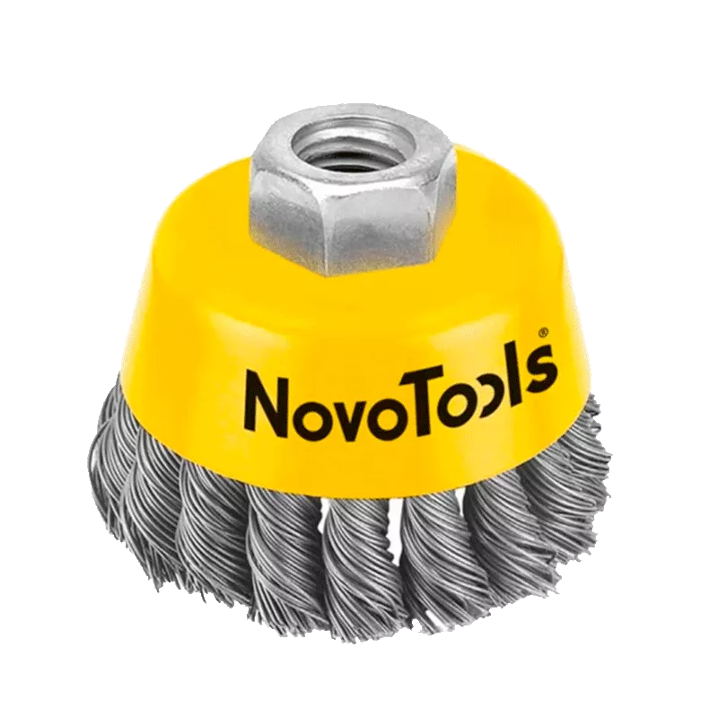 Щетка торцевая NovoTools плетеная сталь 85 мм (NTWB8514ST) (132831)