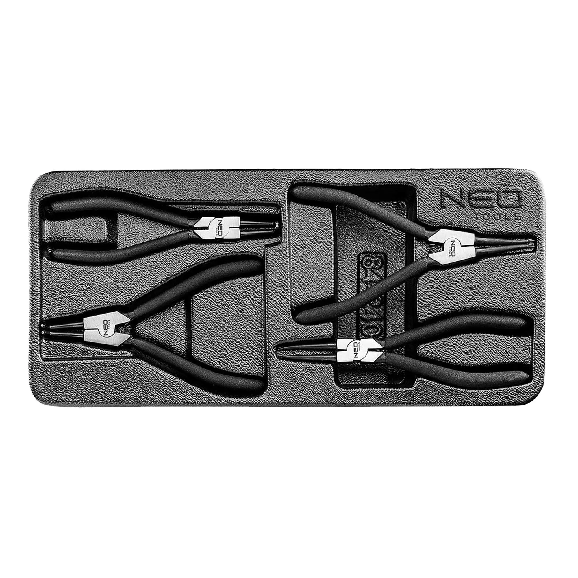 Щипці для стопорних кілець NEO TOOLS, набір 4шт. (84-240) Щипці для стопорних кілець NEO TOOLS, набір 4шт. (84-240)