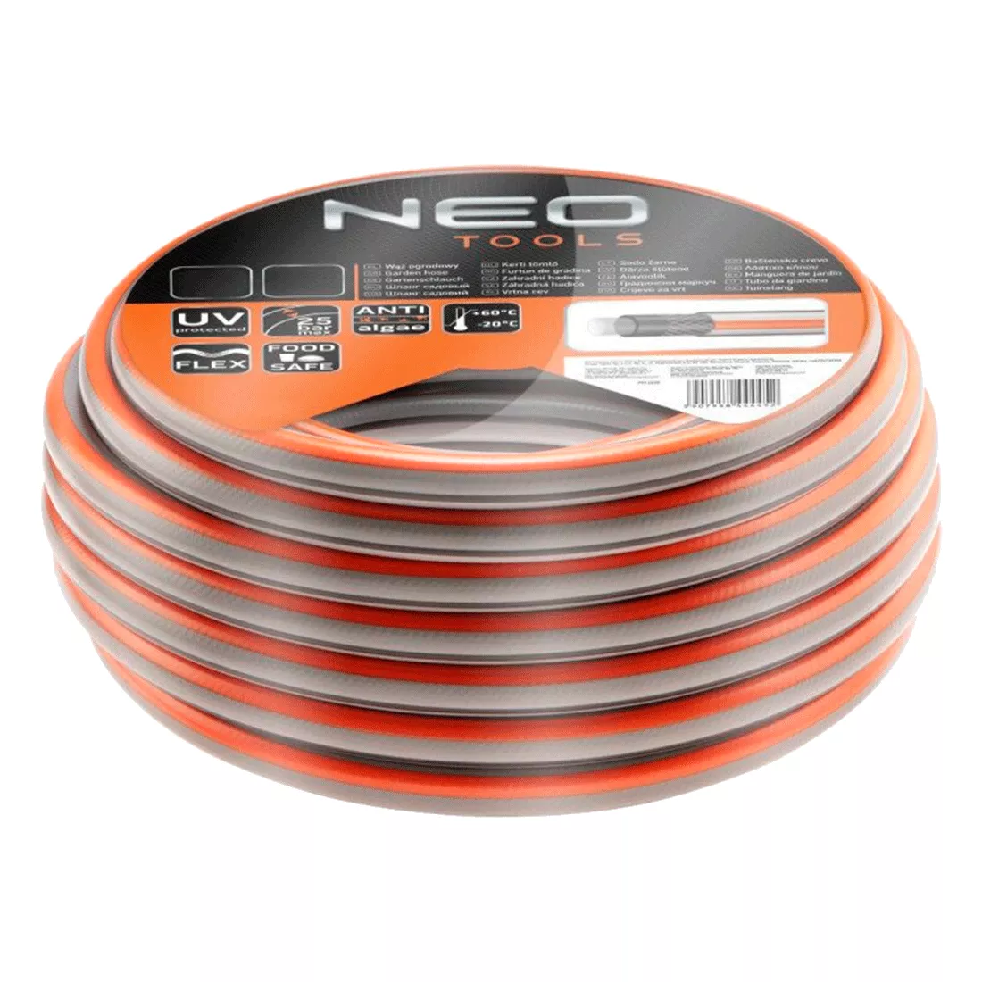 Шланг NEO садовый 20м, 1/2, 4-слой. Optima -20°/+60°C (15-820) Шланг NEO садовый 20м, 1/2, 4-слой. Optima -20°/+60°C (15-820)