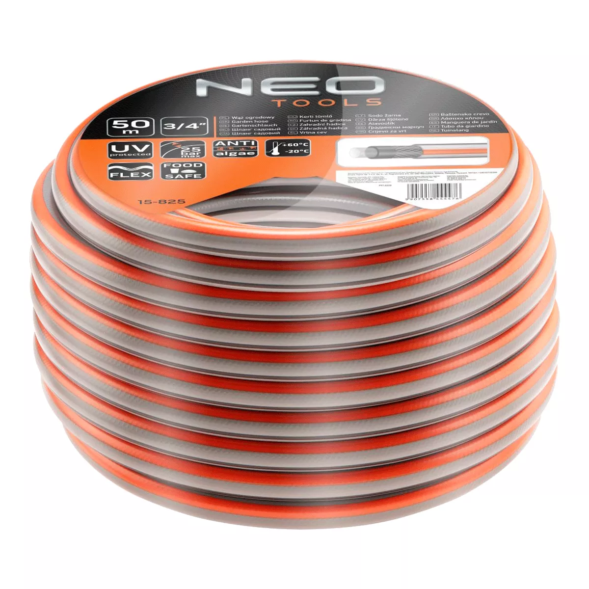 Шланг NEO садовый 50м, 3/4, 4-слой. Optima -20°/+60°C (15-825) Шланг NEO садовый 50м, 3/4, 4-слой. Optima -20°/+60°C (15-825)