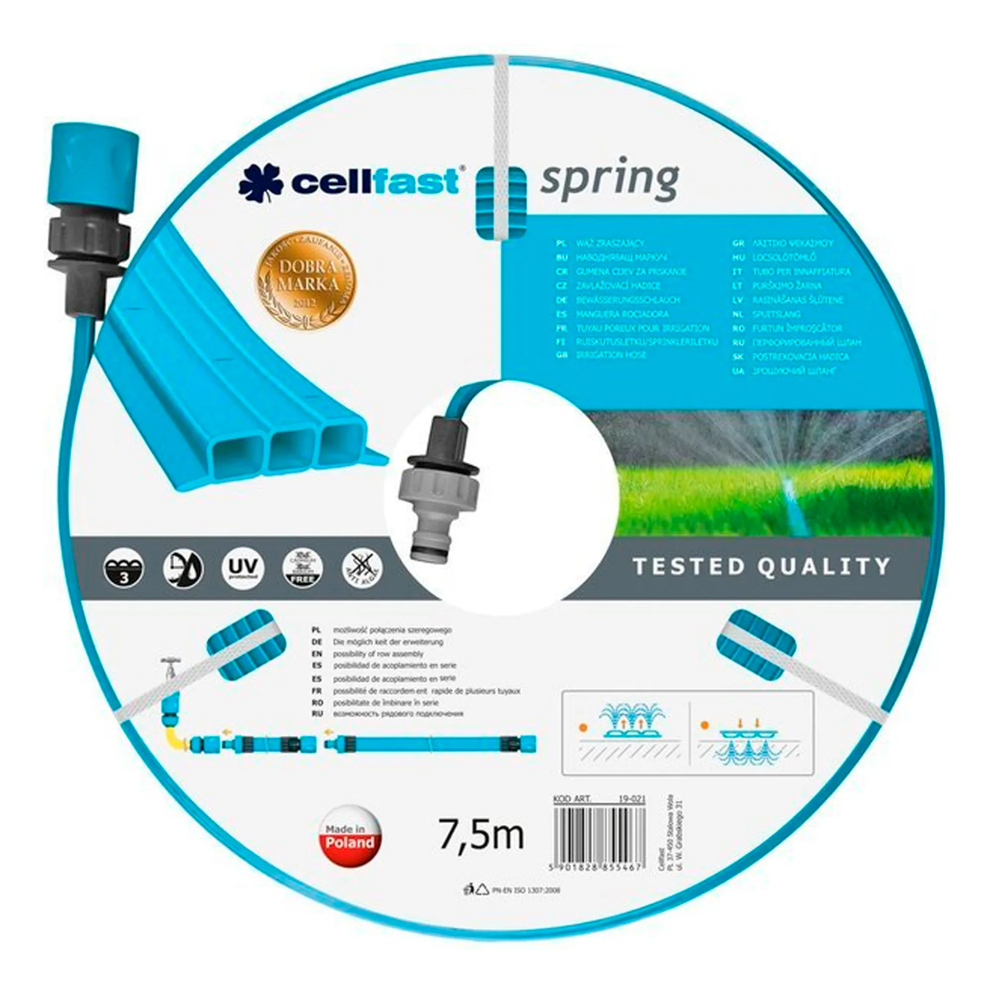 Шланг зрошувальний перфорований Cellfast Spring 75м (19-021) Шланг зрошувальний перфорований Cellfast Spring 75м (19-021)