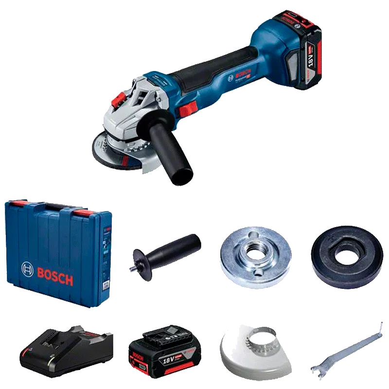 Шліфмашина кутова Bosch 18V-10 solo, акумуляторна, 18V, 125 мм, 9000 об/хв, (0.601.9J4.004)