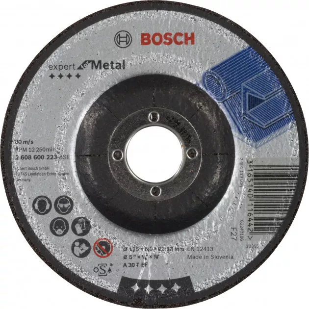 Шлифовальный круг Bosch 125мм P120 (2608607828) Шлифовальный круг Bosch 125мм P120 (2608607828)
