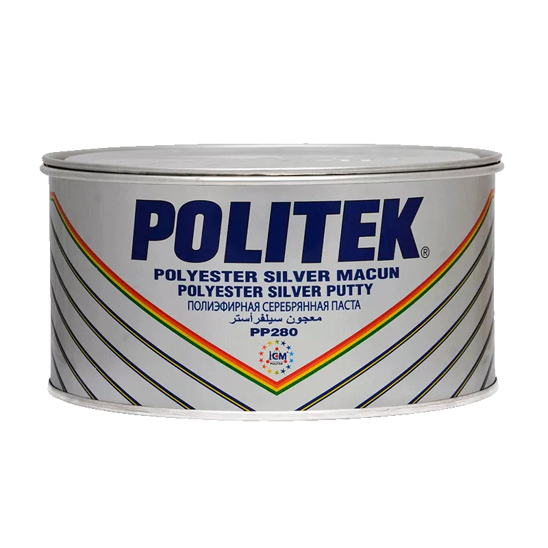 Шпаклівка поліефірна POLITEK PP280 срібна 2кг (94503)(246520)