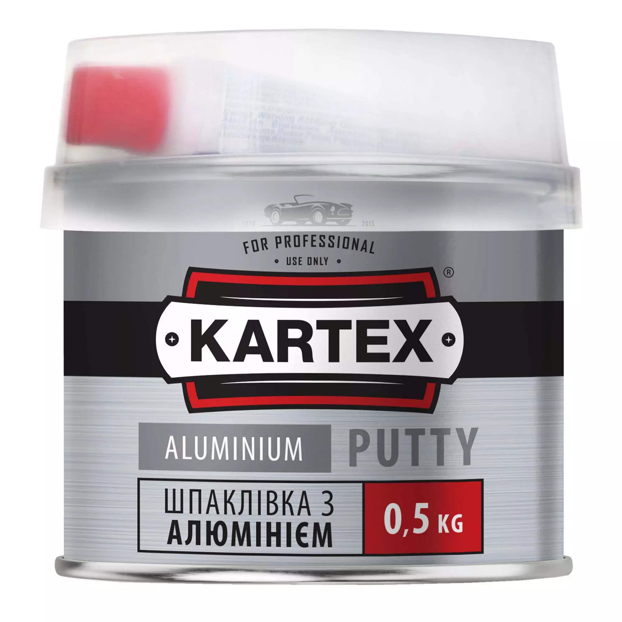 Шпаклівка з алюмінієм KARTEX 0,5 кг (11620/880224)