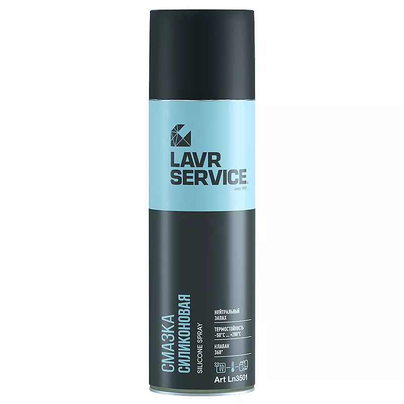 Силиконовая смазка LAVR SERVICE SILICONE SPRAY 650мл (Ln3501)