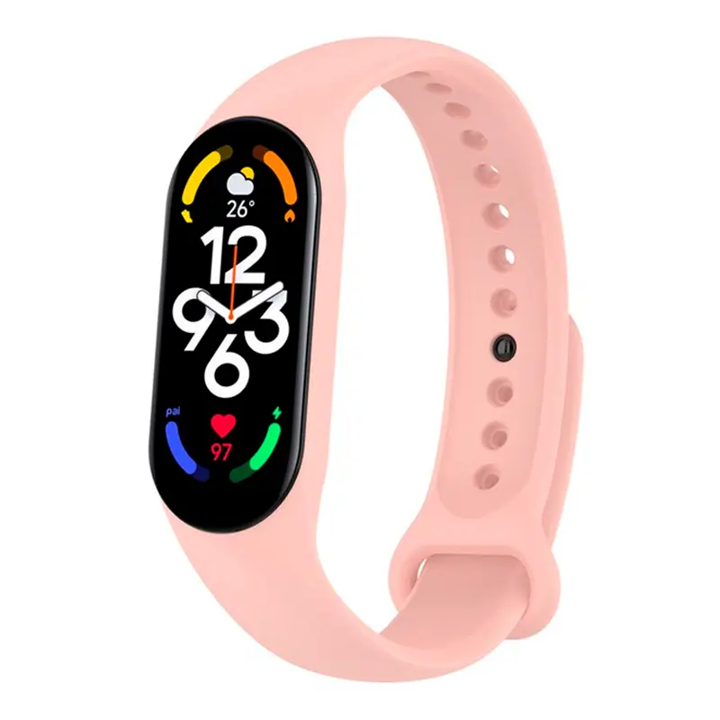Силіконовий ремінець BeCover для Xiaomi Mi Smart Band 7 Pink (707483)