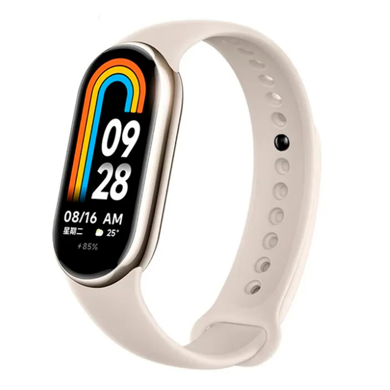 Силіконовий ремінець BeCover для Xiaomi Mi Smart Band 8 Beige (709377)
