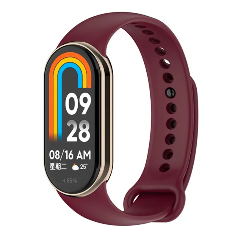 Силіконовий ремінець BeCover для Xiaomi Mi Smart Band 8 (709378) Burgundy Red