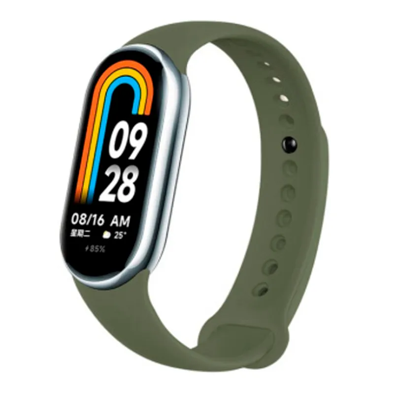 Силіконовий ремінець BeCover для Xiaomi Mi Smart Band 8 Khaki (709392)