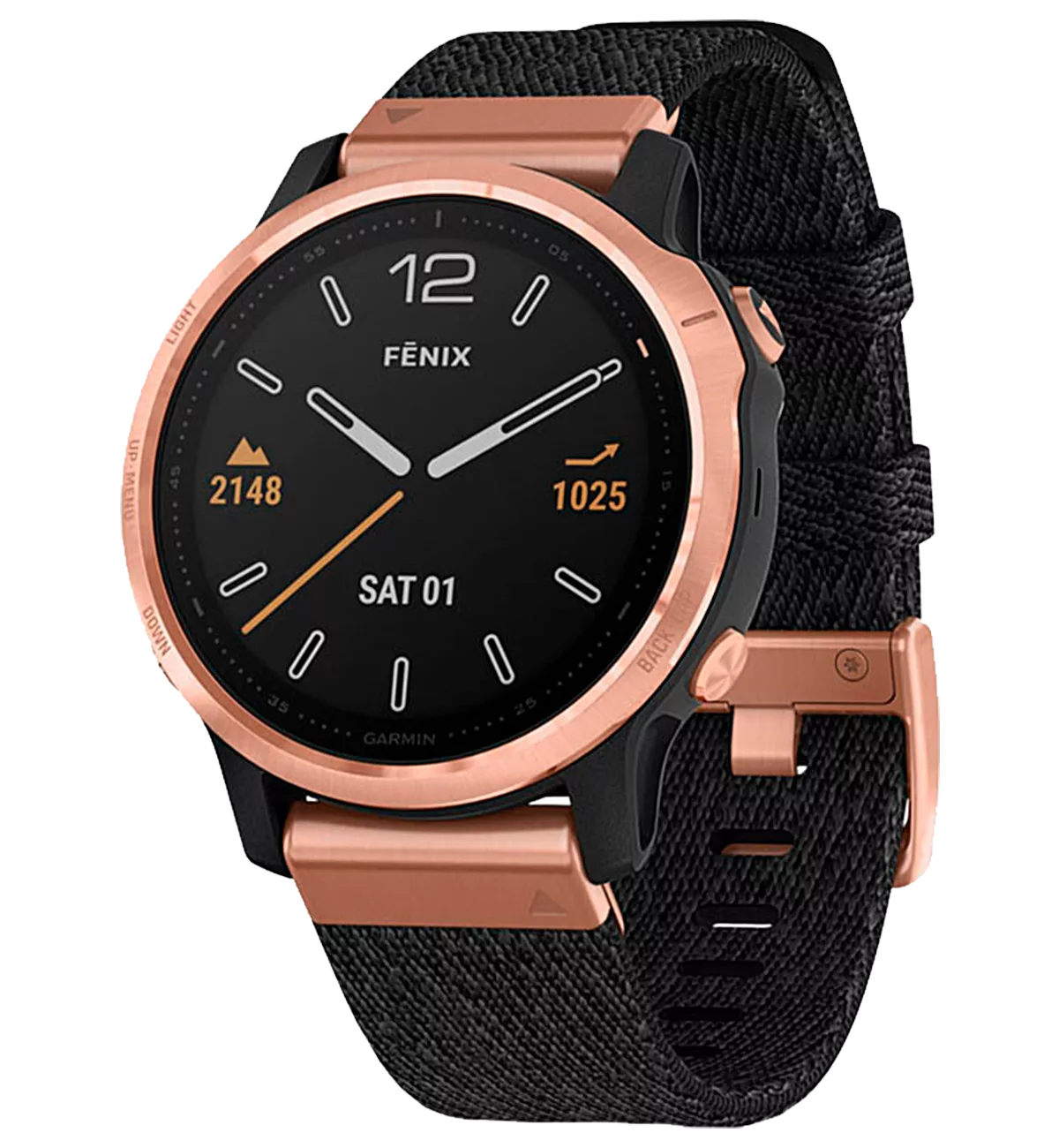 Смарт-часы Garmin Fenix 6S Pro Sapphire Rose Gold with Heathered Black Nylon Band (010-02159-37) Смарт-часы Garmin Fenix 6S Pro Sapphire Rose Gold with Heathered Black Nylon Band (010-02159-37)