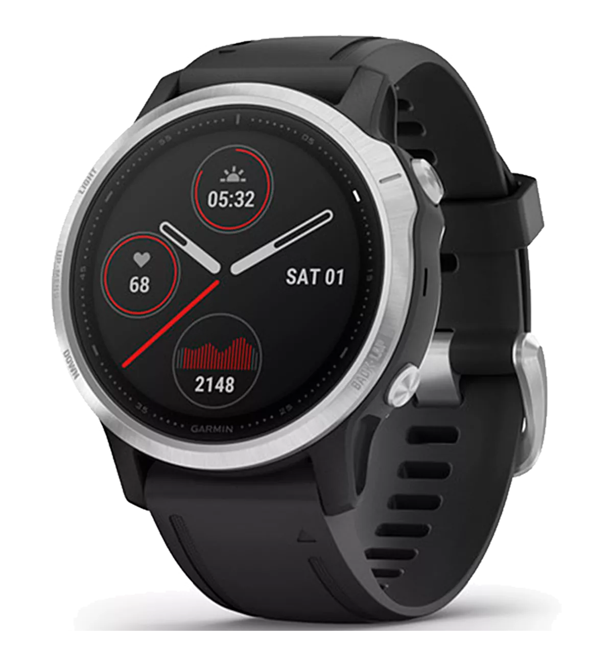 Смарт-годинник Garmin Fenix 6S Silver with Black Band (010-02159-01) Смарт-годинник Garmin Fenix 6S Silver with Black Band (010-02159-01)