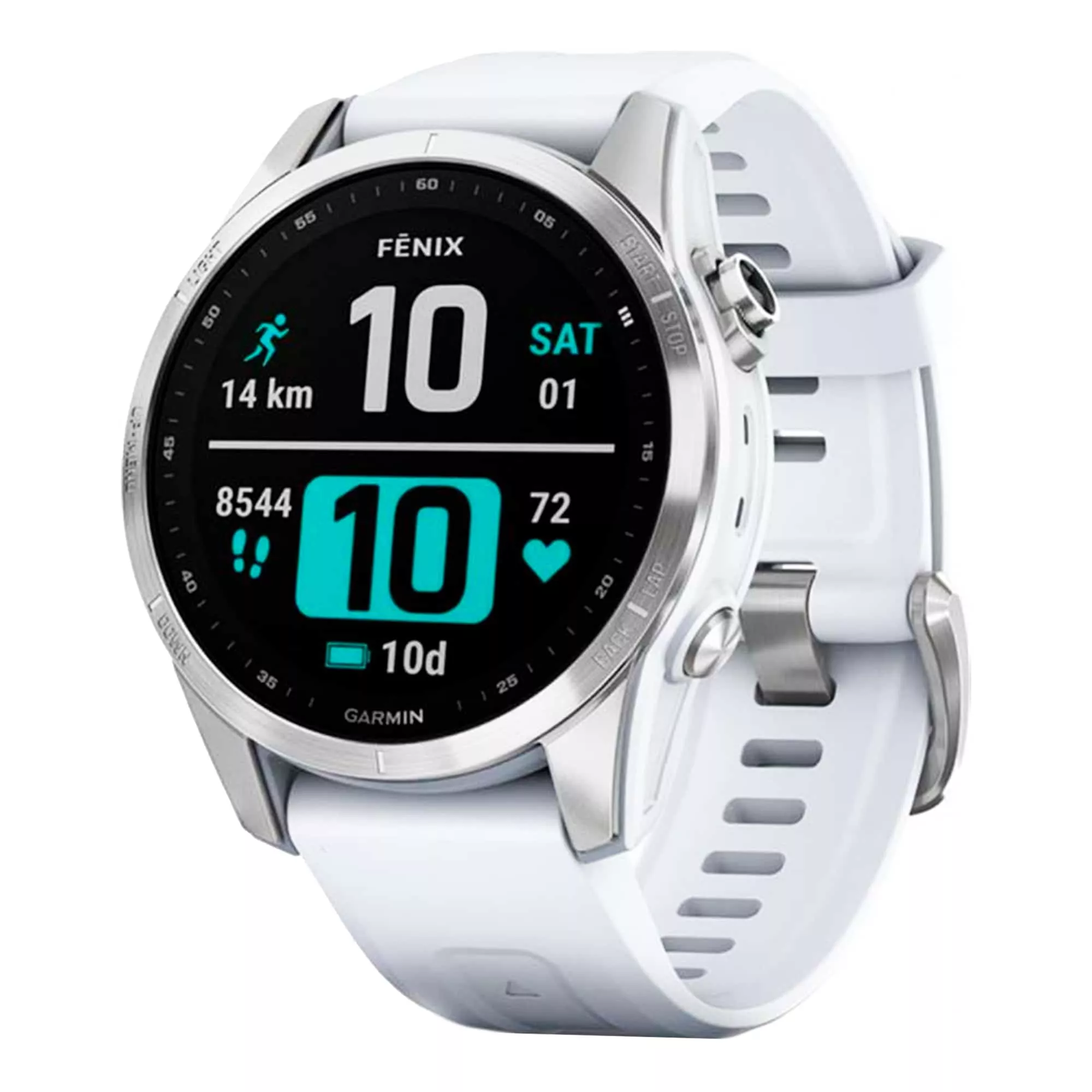 Смарт-годинник Garmin Fenix 7S Stainless Steel with Whitestone Band (010-02539-03)