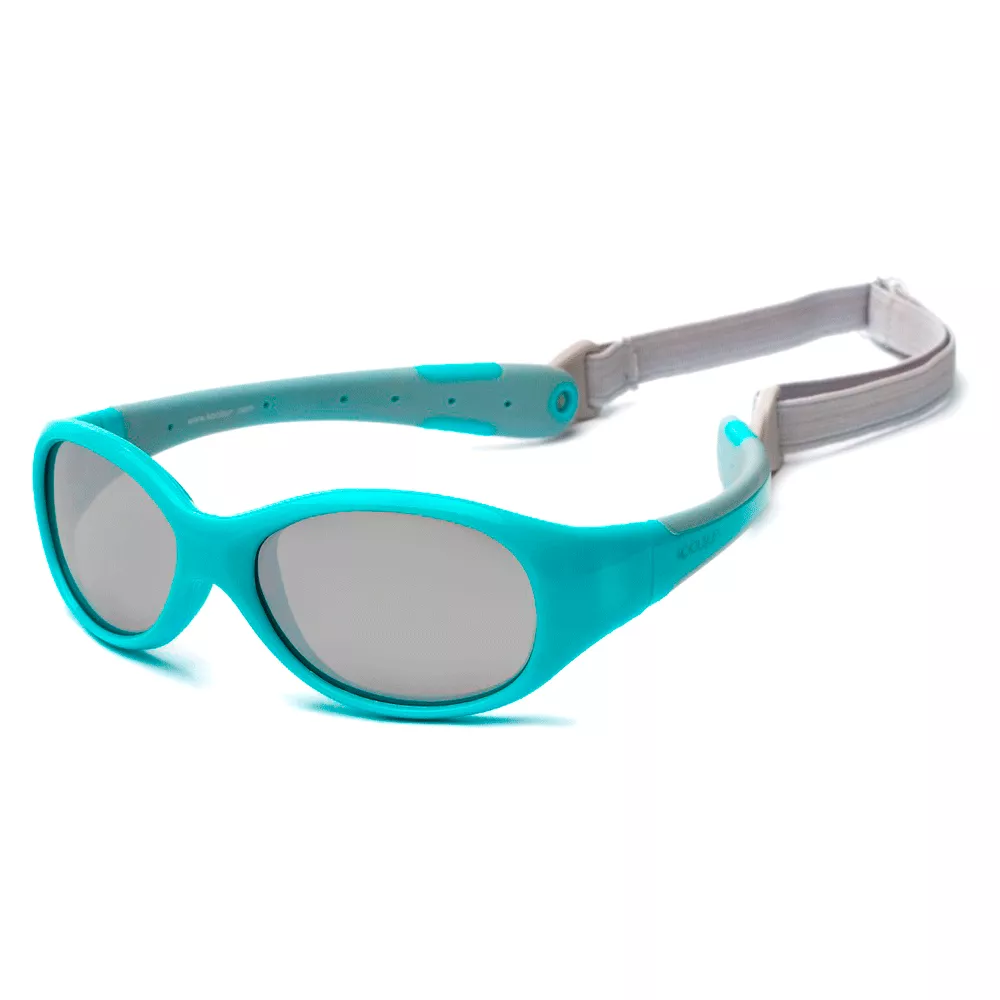 Солнцезащитные очки Koolsun Flex бирюзово-серые до 6 лет (KS-FLAG003)