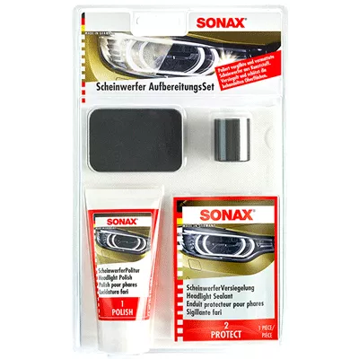 Набор для полировки пластиковых фар SONAX 89 мл (405941) Набор для полировки пластиковых фар SONAX 89 мл (405941)