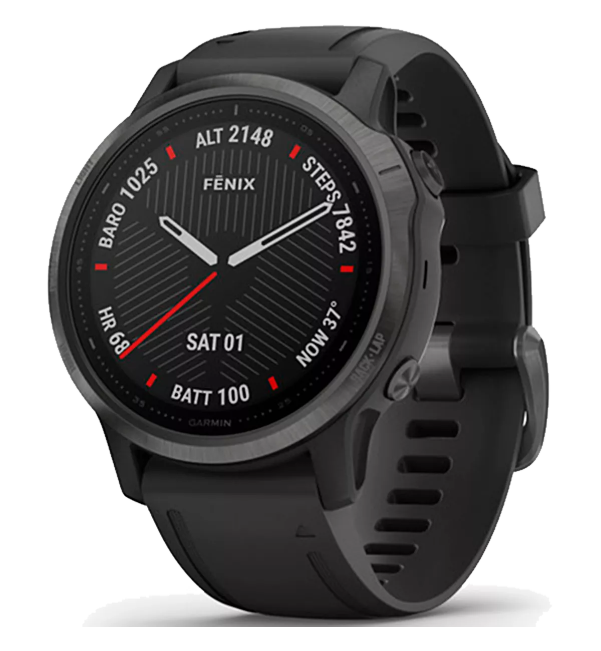 Спортивний годинник Garmin Fenix 6S Carbon Gray DLC with Black Band (010-02159-25) Спортивний годинник Garmin Fenix 6S Carbon Gray DLC with Black Band (010-02159-25)