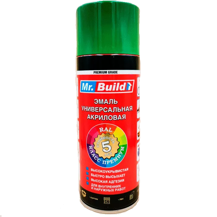 Спрей краска №36 Ral 6002 Mr. Build лиственно-зеленый 400 мл (719730) Спрей краска №36 Ral 6002 Mr. Build лиственно-зеленый 400 мл (719730)