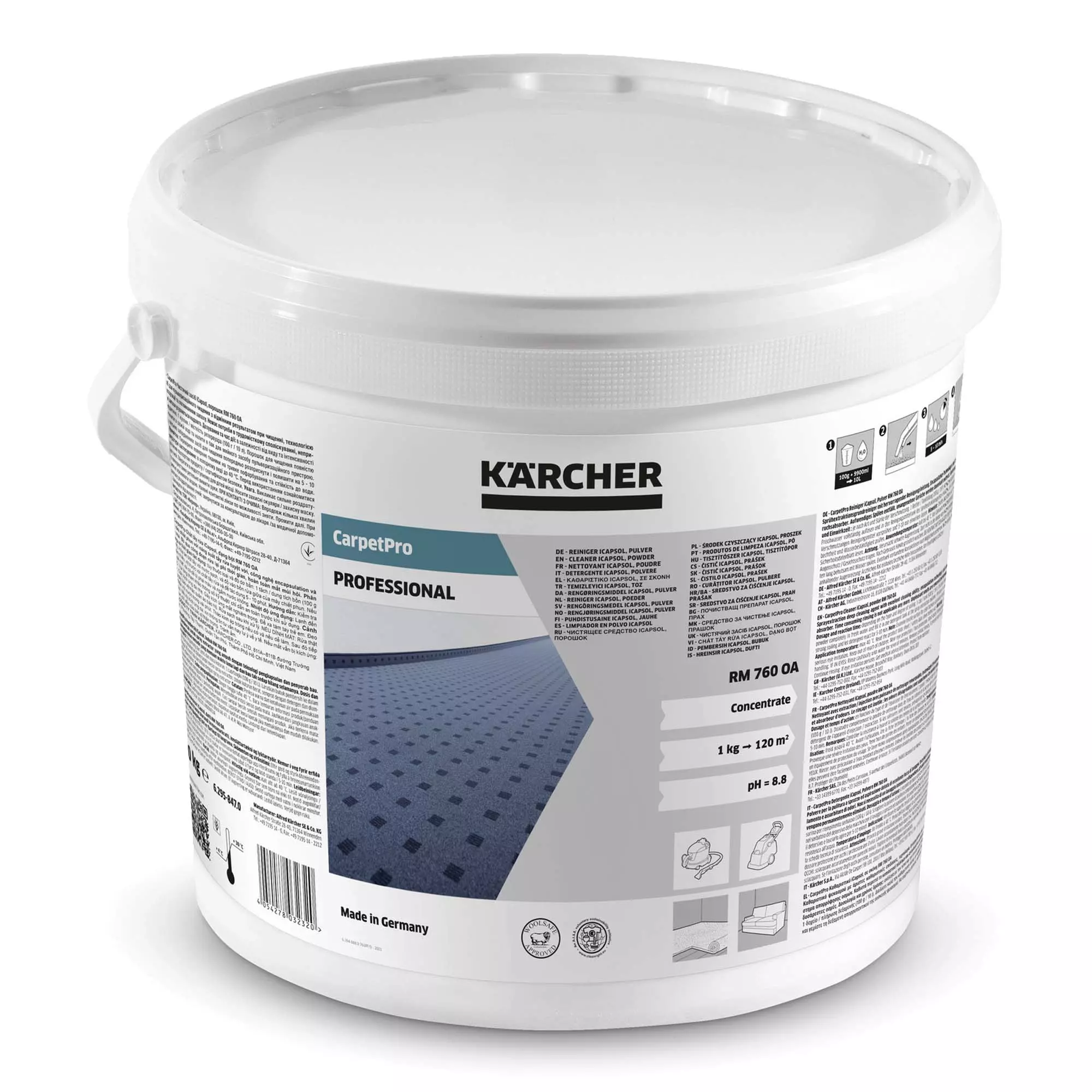 Средство для уборки ковров KARCHER CarpetPro iCapsol RM 760 OA 10 кг (6.295-847.0) Средство для уборки ковров KARCHER CarpetPro iCapsol RM 760 OA 10 кг (6.295-847.0)