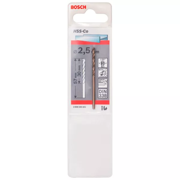 Сверло Bosch HSS-CO 2.5 мм (2608585841)