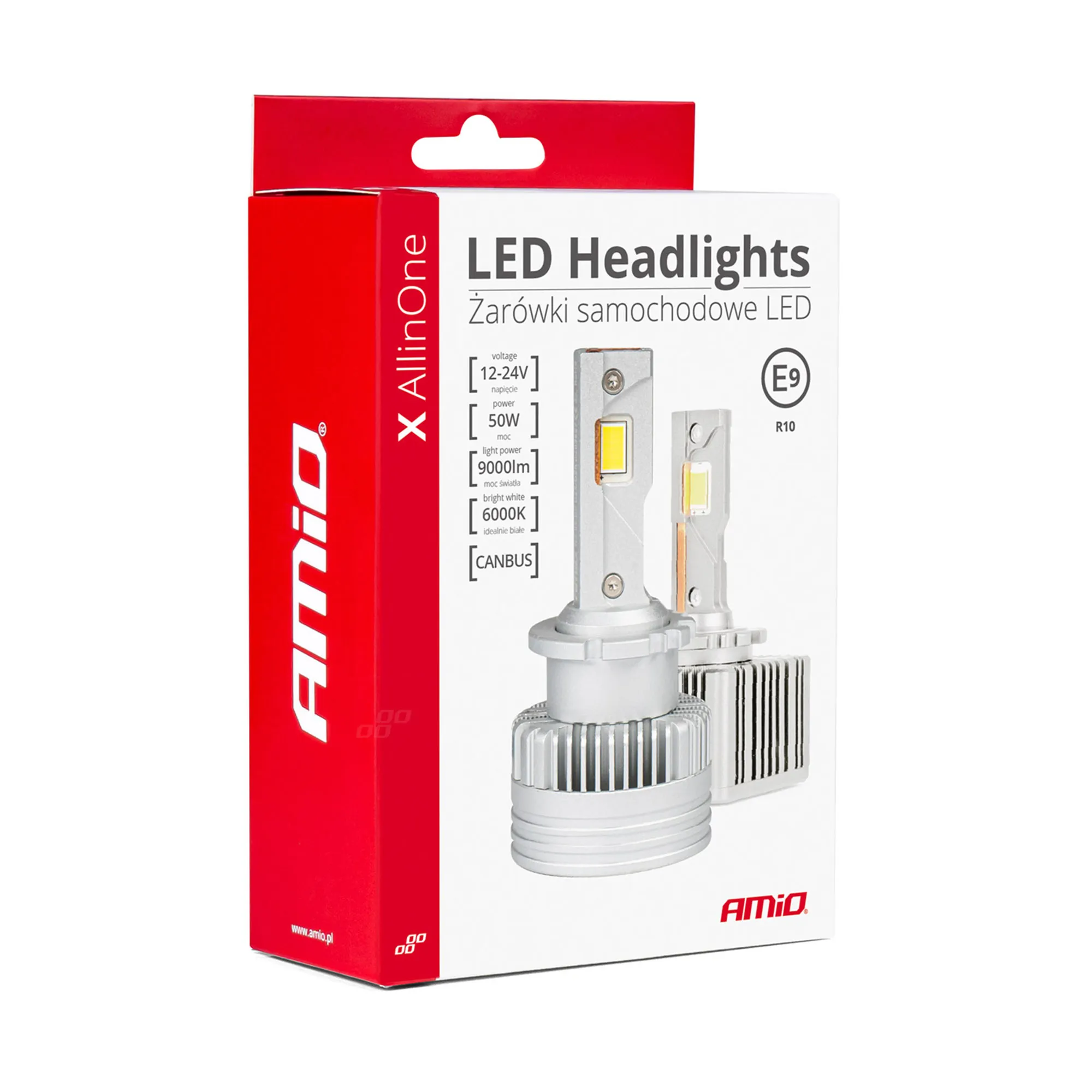 Світлодіодні фари AMIO X AllinOne D2S D2R D4S D4R canbus 6500K 12-24V 50W (03670)