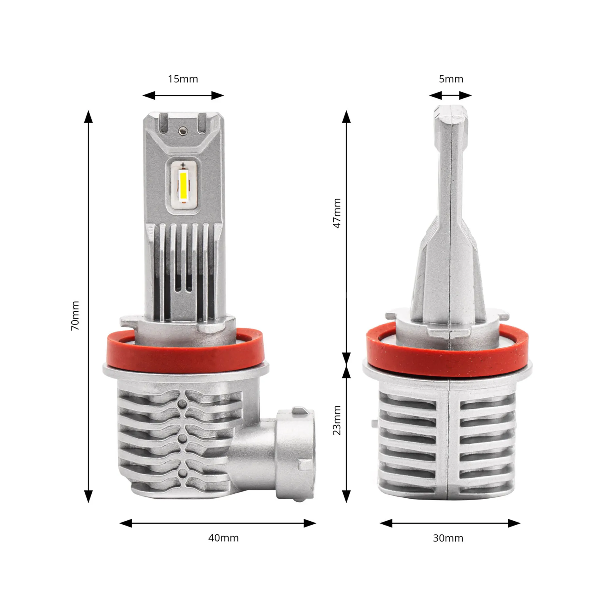 Светодиодные фары AMIO X1 H8/H9/H11/H16 6500K 10-16V 40W (02967)