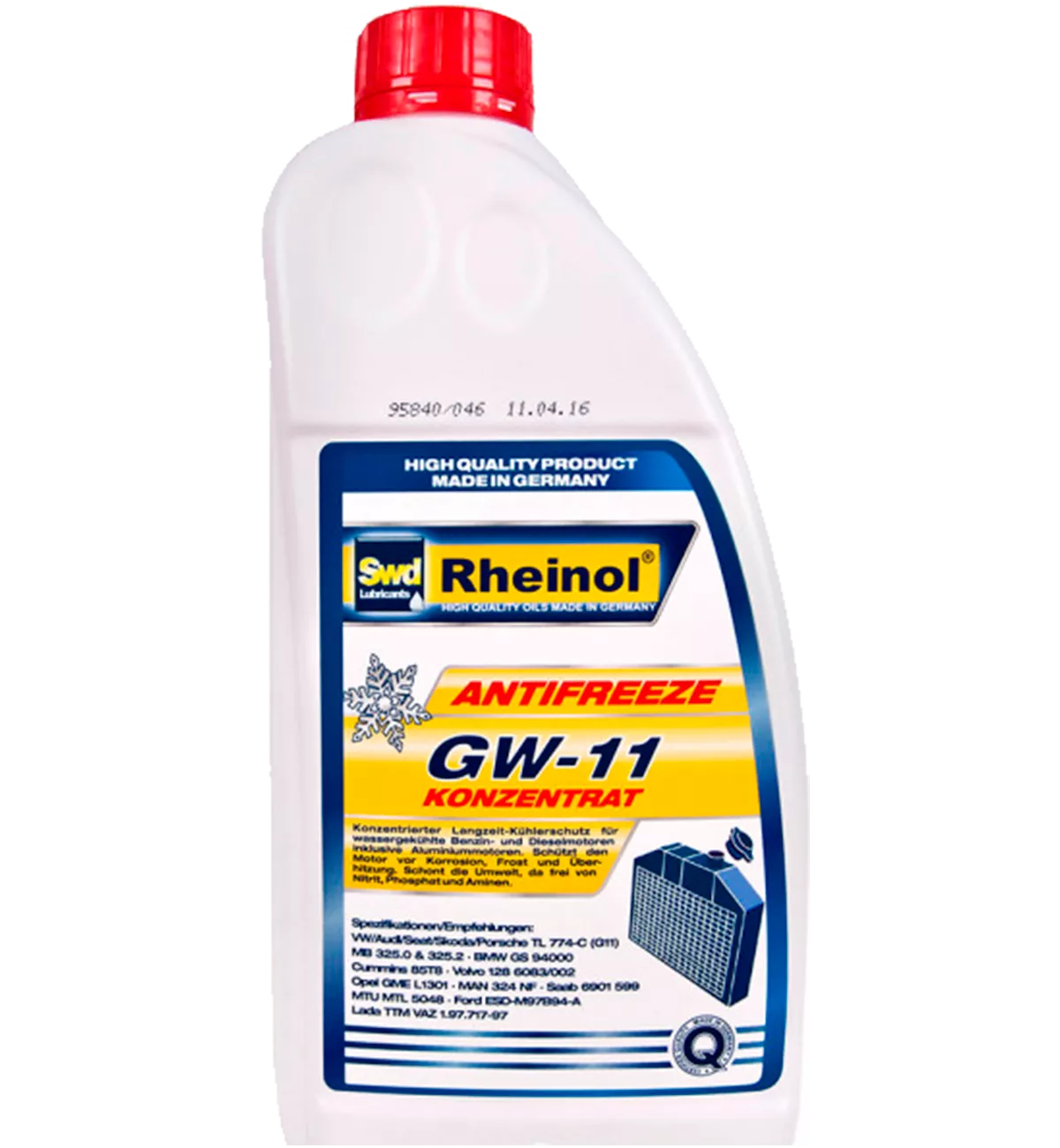 Антифриз SWD Rheinol G11 -40°C синий 1,5л (39122,180)