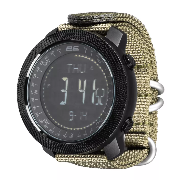 Тактичний годинник 2E Trek pro Black-green (2E-TCW30BK) Тактичний годинник 2E Trek pro Black-green (2E-TCW30BK)