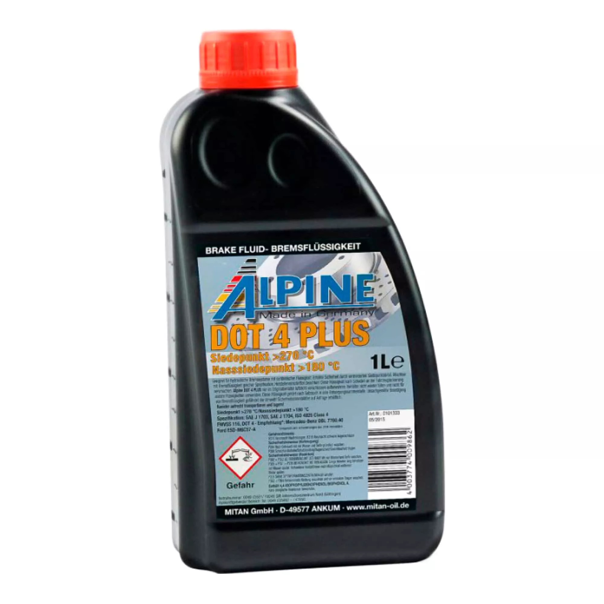 Тормозная жидкость ALPINE Brake Fluid DOT 4 Plus 0,5л (1337-05)