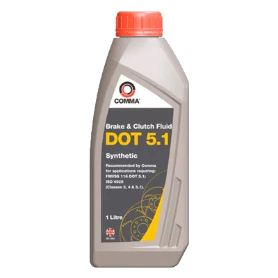 Тормозная жидкость COMMA DOT 5.1 1л (DOT51SYNT1L)