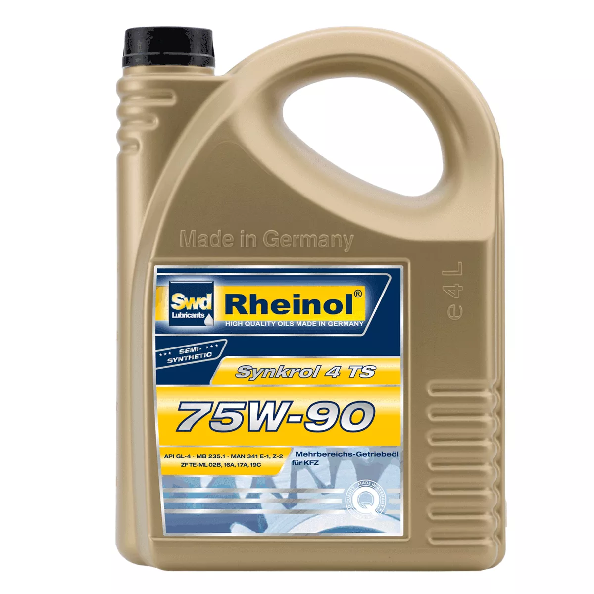 Трансмиссионная жидкость SwdRheinol Synkrol 4 TS 75W-90 4л (32514,48)