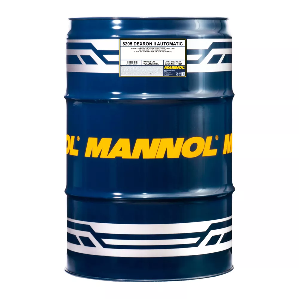 Трансмиссионное масло MANNOL DEXRON II AUTOMATIC 208л (MN8205-DR)