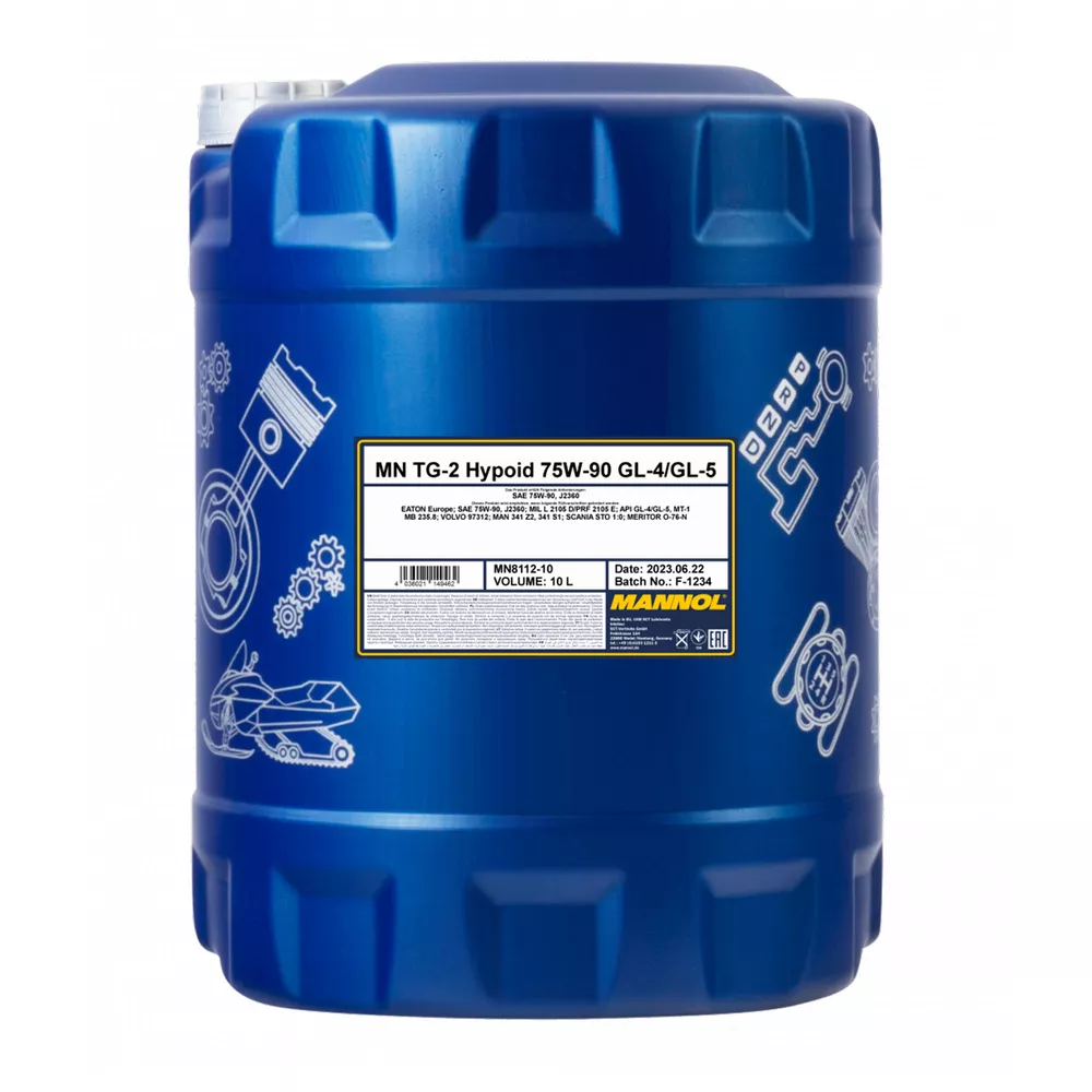 Трансмиссионное масло MANNOL TG-2 Hypoid GL-4/5 SAE 75W-90 10л (MN8112-10)