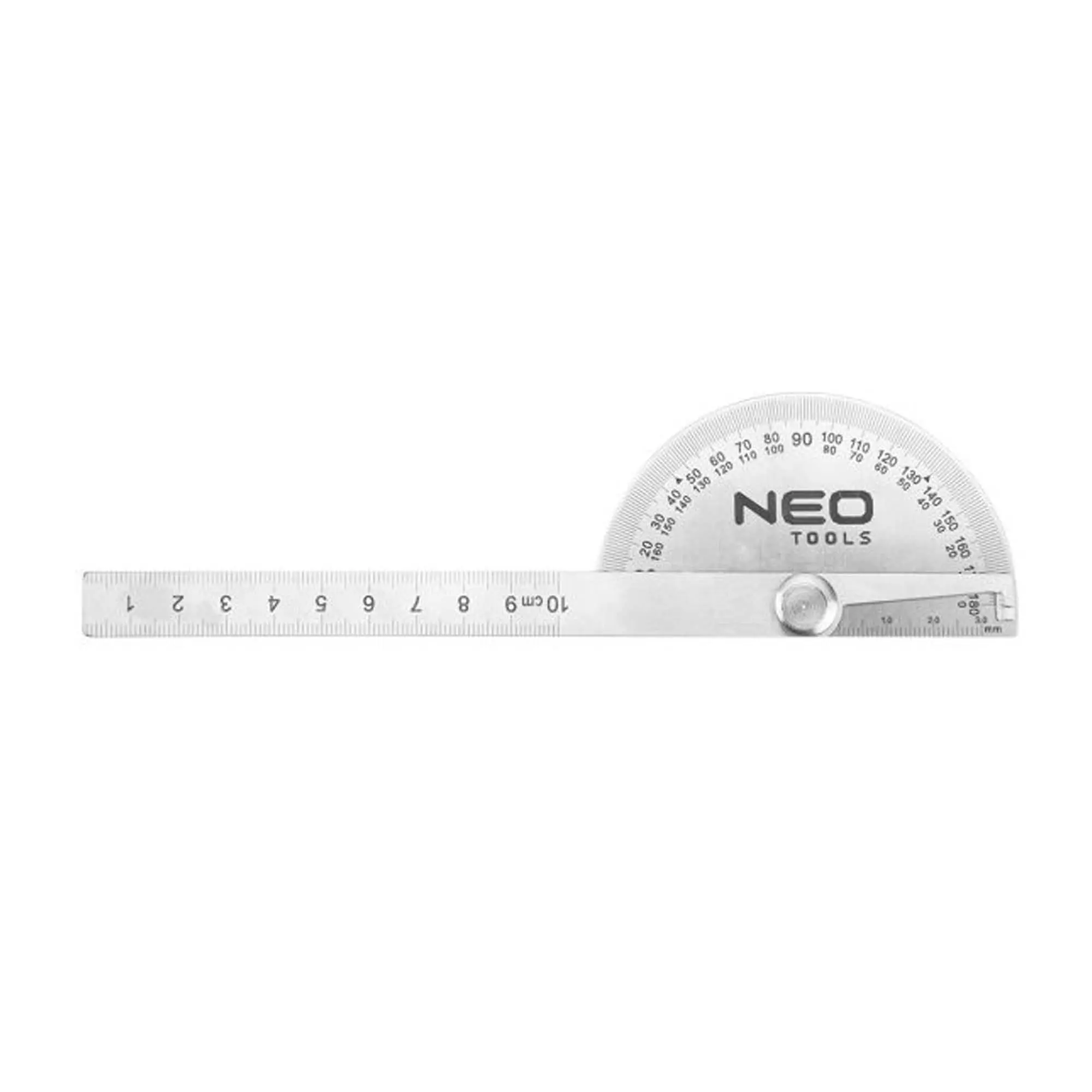 Транспортир з лінійкою NEO TOOLS 100 мм, нержавіюча сталь (72-320) Транспортир з лінійкою NEO TOOLS 100 мм, нержавіюча сталь (72-320)