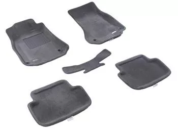 Трехслойные коврики Sotra 3D Premium 12mm Grey для Audi A4 (sedan)(B8) 2009-2016